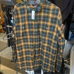 Alesburg Yellow and Blue Plaid Men's Shirt